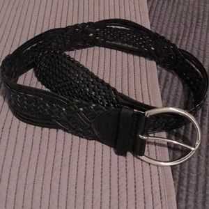 Black leather belt